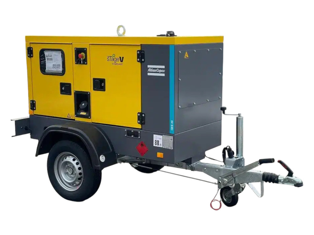 Atlas Copco QAS 20 Stage V vontatható áramfejlesztő